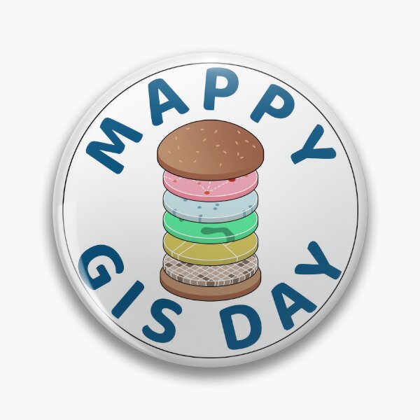 Item preview, Mappy GIS Day with GeoBurger Layer Stack designed and sold by Young Design Lab.