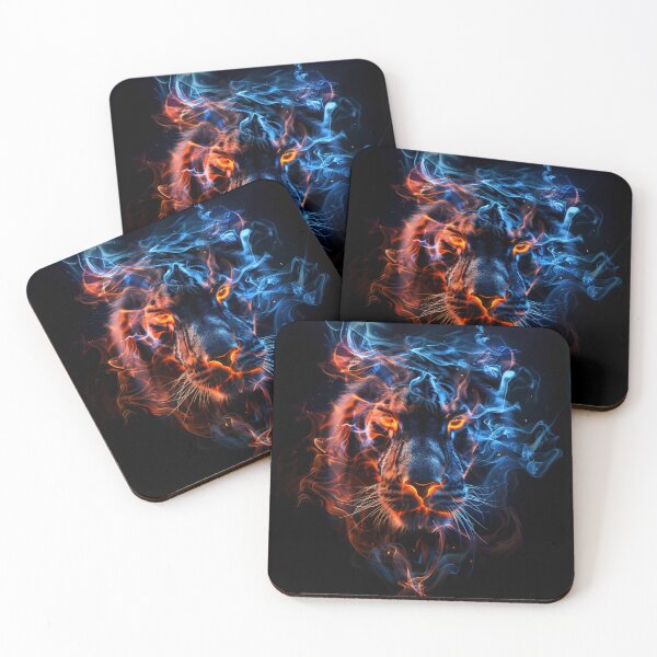 Item preview, Fire and Ice Tiger – Glowing Wild Flame Beast Artwork designed and sold by AxeWave.