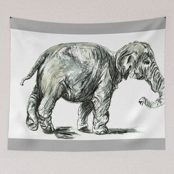 Item preview, Elephant After Rembrandt van Rijn designed and sold by LymphomaLass.