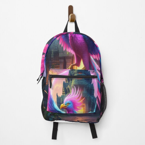 Item preview, Neon Phoenix Soaring Over Mystical Temple designed and sold by Max Store.