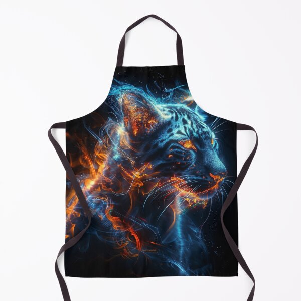 Item preview, Blue Flame Leopard – Glowing Wild Cat in Fire and Ice designed and sold by AxeWave.