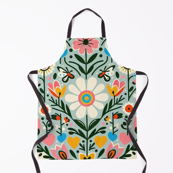Item preview, Charming Daisy Bloom Pattern - Scandinavian Folk Art by heidiannemorris © designed and sold by FOLK ART FUSION by heidiannemorris.