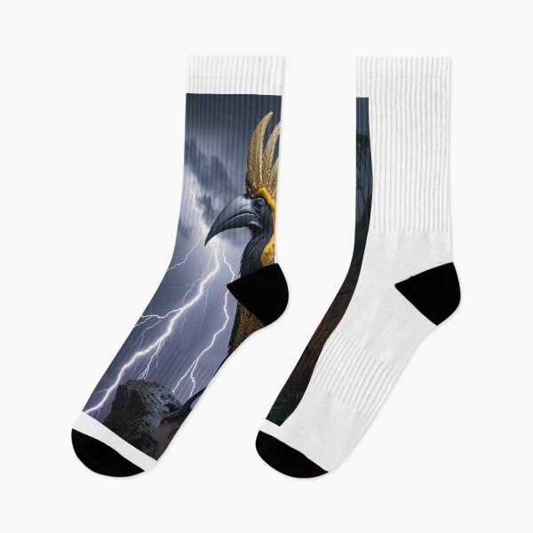 Item preview, Majestic Hornbill Lightning Storm Cliff Art designed and sold by Max Store.