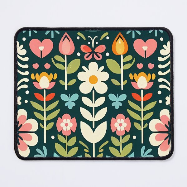 Item preview, "Mangrove" Floral Pattern - Scandinavian Folk Art by heidiannemorris © designed and sold by FOLK ART FUSION by heidiannemorris.
