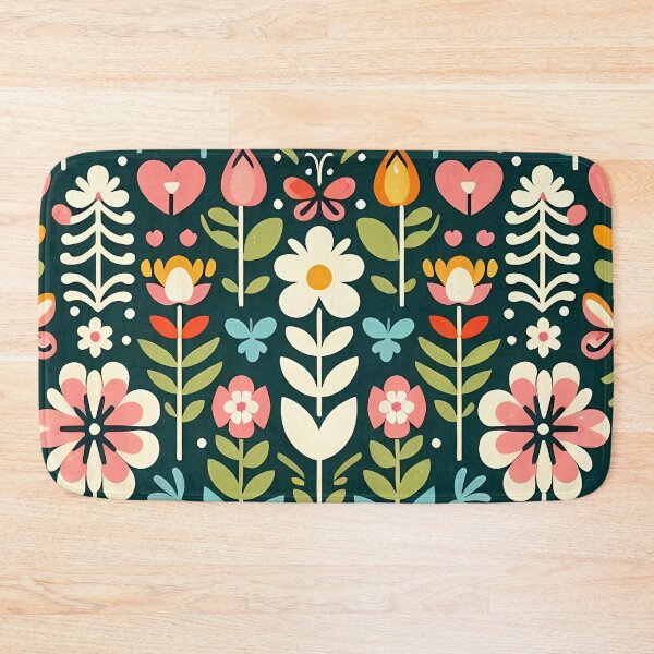 Item preview, "Mangrove" Floral Pattern - Scandinavian Folk Art by heidiannemorris © designed and sold by FOLK ART FUSION by heidiannemorris.