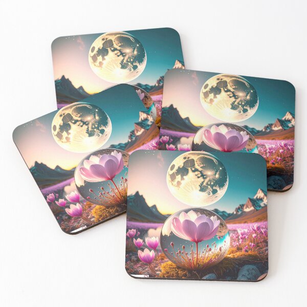 Item preview, a cyclamen in a landscape where the moon sings of love upon its beloved awakening designed and sold by giovannicantio.