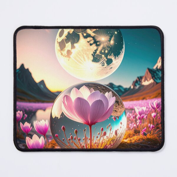 Item preview, a cyclamen in a landscape where the moon sings of love upon its beloved awakening designed and sold by giovannicantio.