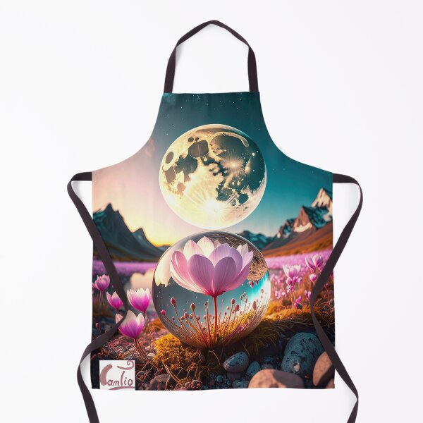 Item preview, a cyclamen in a landscape where the moon sings of love upon its beloved awakening designed and sold by giovannicantio.