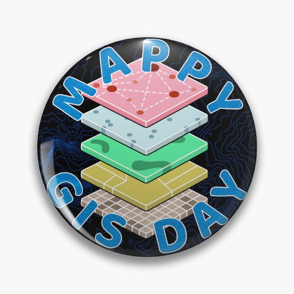 Item preview, Mappy GIS Day with Layer Stack (Dark) designed and sold by Young Design Lab.