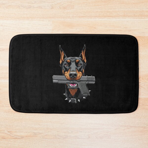Item preview, Doberman Pinscher with a Gun designed and sold by TeeARTHY.