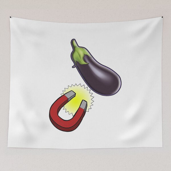 Item preview, FuctUp eggplant magnet designed and sold by FuctUpShirt.