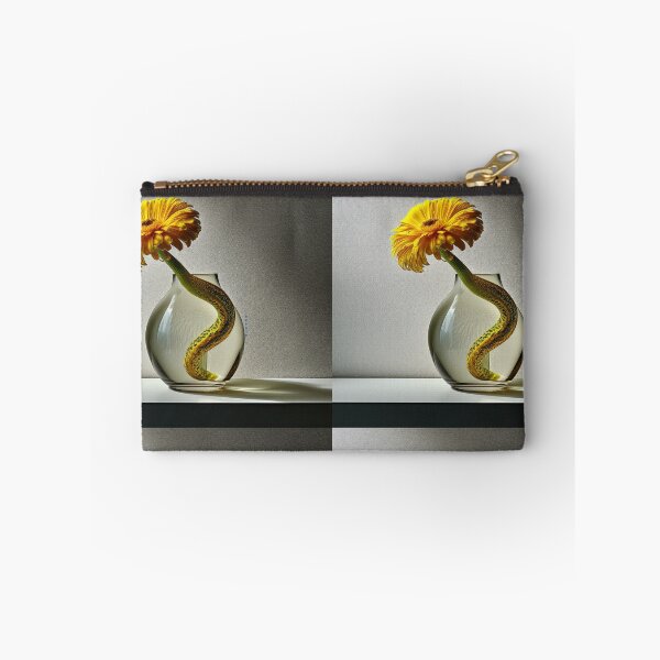 Item preview, Yellow Snake Flower in Clear Vase on Soft Morning Background designed and sold by mrpropcake.