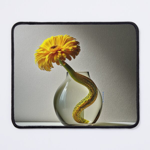 Item preview, Yellow Snake Flower in Clear Vase on Soft Morning Background designed and sold by mrpropcake.