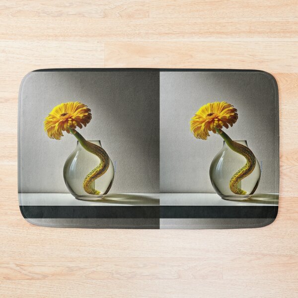 Item preview, Yellow Snake Flower in Clear Vase on Soft Morning Background designed and sold by mrpropcake.