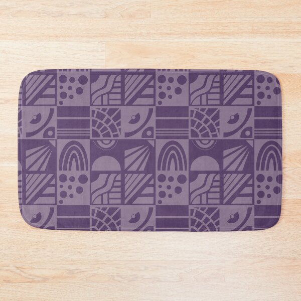 Item preview, Geometric Cheater Quilt in Muted Purple on Violet designed and sold by Lynne Adams.