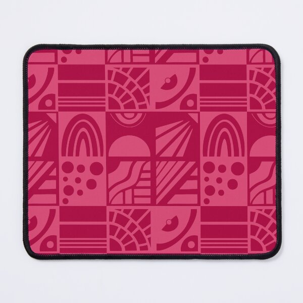 Item preview, Geometric Cheater Quilt in Cranberry on Pink designed and sold by Lynne Adams.