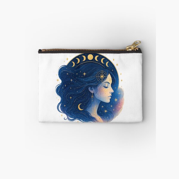Item preview, Celestial Moon Goddess - Mystical Astrology Art with Moon Phases & Stars designed and sold by CreativeVisionsHub.
