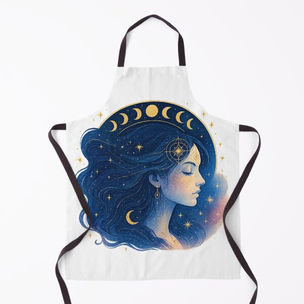 Item preview, Celestial Moon Goddess - Mystical Astrology Art with Moon Phases & Stars designed and sold by CreativeVisionsHub.