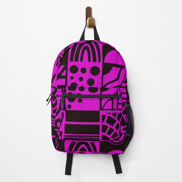 Item preview, Geometric Cheater Quilt in Black on Purple designed and sold by Lynne Adams.