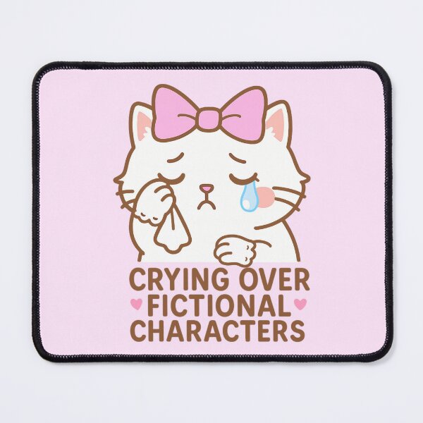 Item preview, Crying Over Fictional Characters Cat designed and sold by TinyPanic.