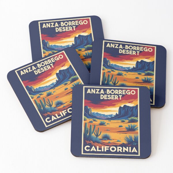 Item preview, Ilustración vintage del Parque Estatal del Desierto de Anza-Borrego (California) designed and sold by GoodOldVintage.