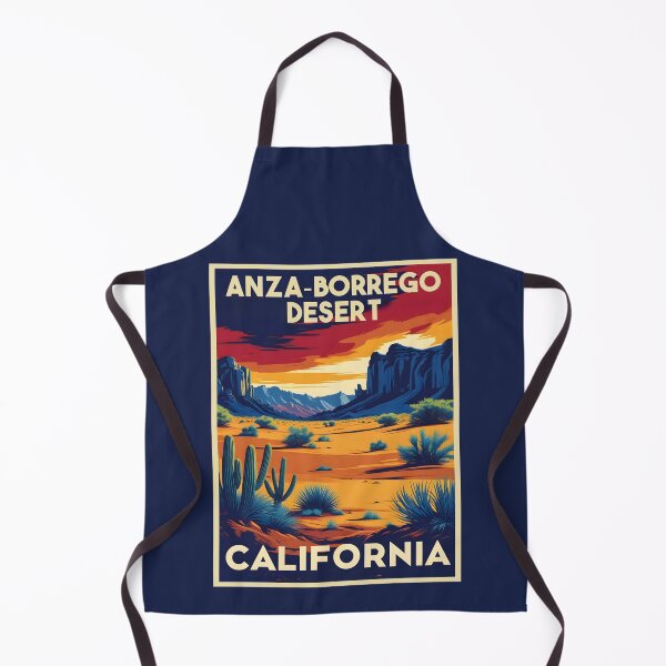 Item preview, Ilustración vintage del Parque Estatal del Desierto de Anza-Borrego (California) designed and sold by GoodOldVintage.