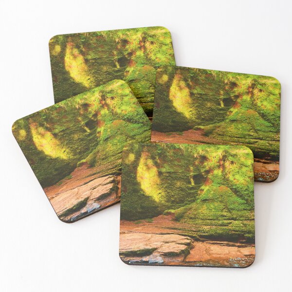 Item preview, Red sandstone covered in moss designed and sold by Photographer Steve.