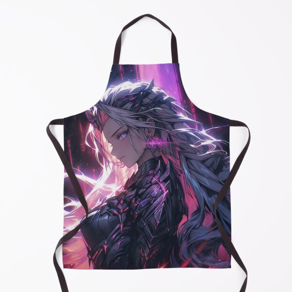 Item preview, Dark Fantasy Anime Unicorn Queen – Ethereal Warrior in Black Armor designed and sold by AxeWave.