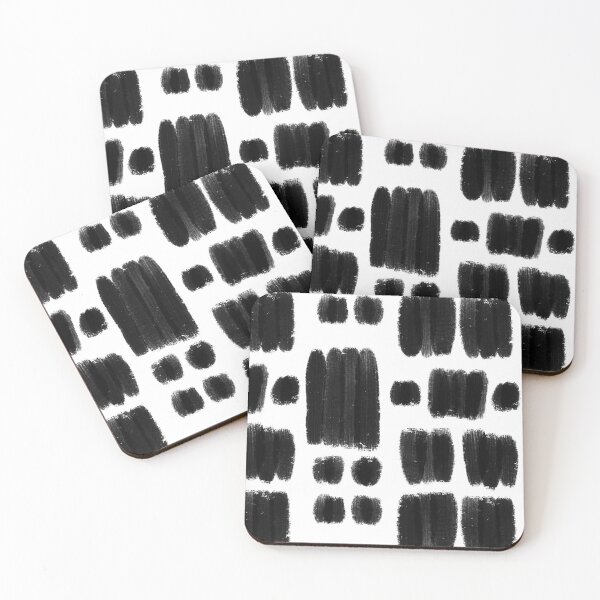 Item preview, Black and White painted shapes designed and sold by LAEC-Shop.