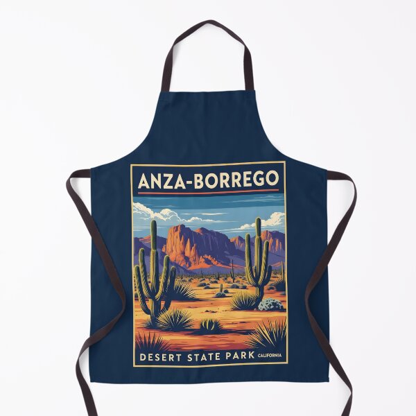 Item preview, Ilustración vintage del Parque Estatal del Desierto de Anza-Borrego (California) designed and sold by GoodOldVintage.