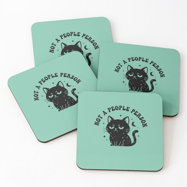 Item preview, NOT A PEOPLE PERSON Subtle Introvert Cat - Not a People Person Minimalist Design designed and sold by DropRomance.