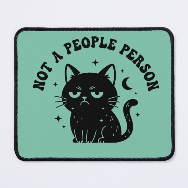 Item preview, NOT A PEOPLE PERSON Subtle Introvert Cat - Not a People Person Minimalist Design designed and sold by DropRomance.