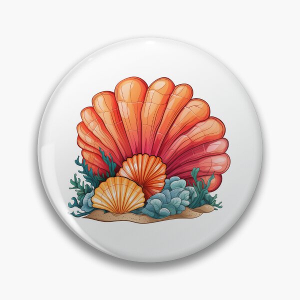 Item preview, Vibrant Ocean Scallop Shell designed and sold by New-School-Wave.