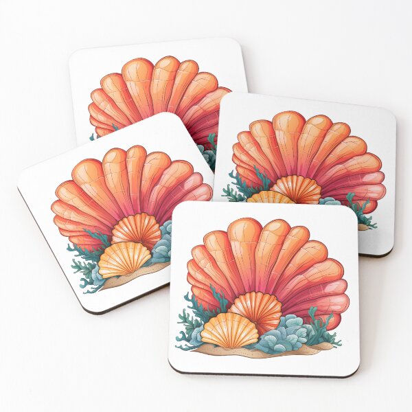 Item preview, Vibrant Ocean Scallop Shell designed and sold by New-School-Wave.