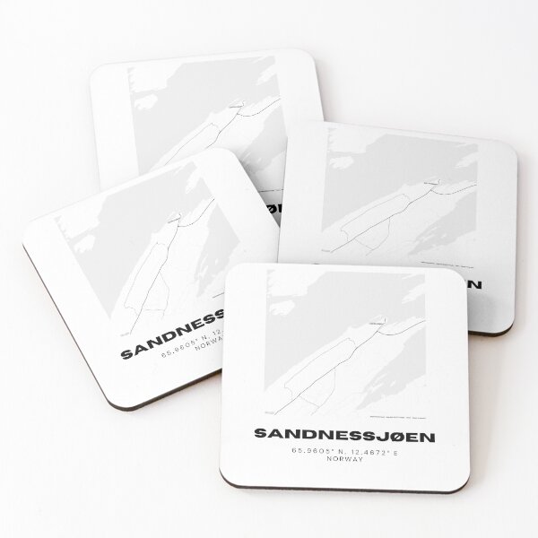 Item preview, Sandnessjøen Norway Minimalist Map Print designed and sold by RM-Journey.