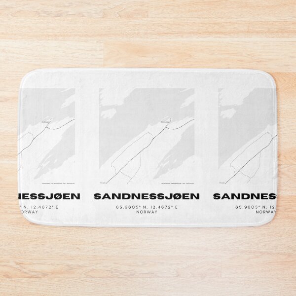 Item preview, Sandnessjøen Norway Minimalist Map Print designed and sold by RM-Journey.