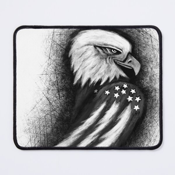 Item preview, Black & white American eagle designed and sold by ConfuzRandomly.