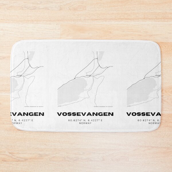 Item preview, Vossevangen Norway Modern Map Print designed and sold by RM-Journey.