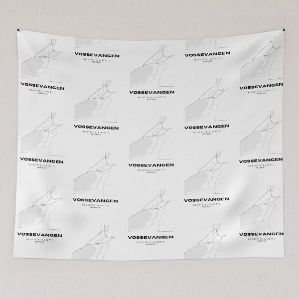 Item preview, Vossevangen Norway Modern Map Print designed and sold by RM-Journey.