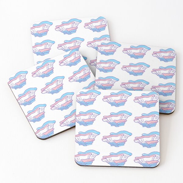 Item preview, Trans Pride Flag Mushroom designed and sold by CozyCocoCorner.