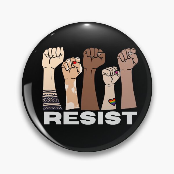 Item preview, RESIST (with diverse fists raised) designed and sold by CheekyGrace.