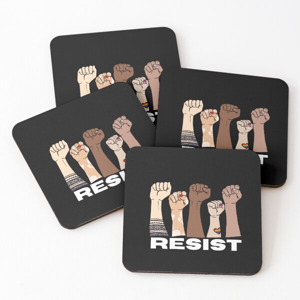 Item preview, RESIST (with diverse fists raised) designed and sold by CheekyGrace.