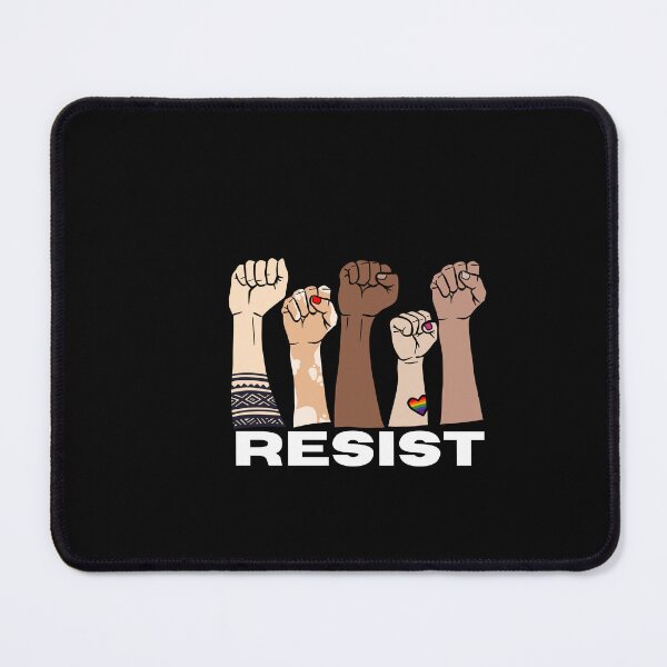 Item preview, RESIST (with diverse fists raised) designed and sold by CheekyGrace.