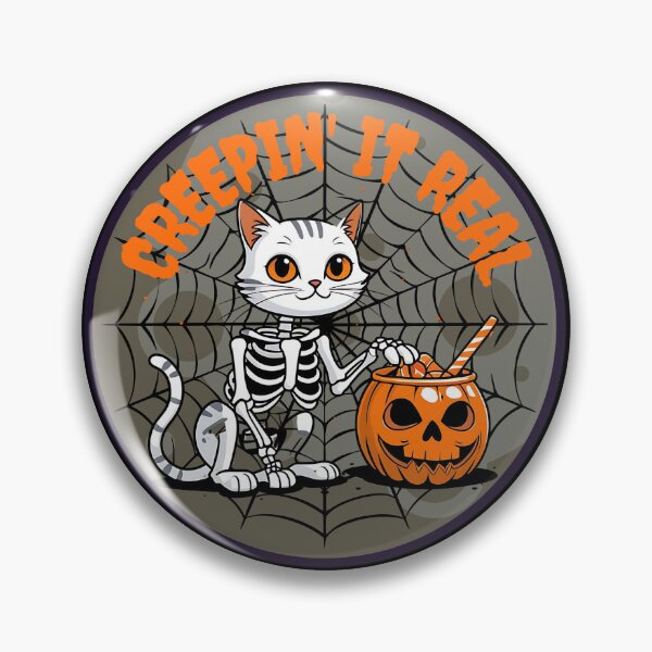Item preview, Creeping it Real Skeleton Cat Halloween Design designed and sold by Bliss Find And Design.