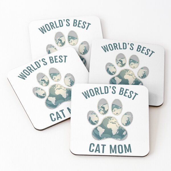 Item preview, World's Best Cat Mom Dad Paw Print Globe designed and sold by zoughlal.
