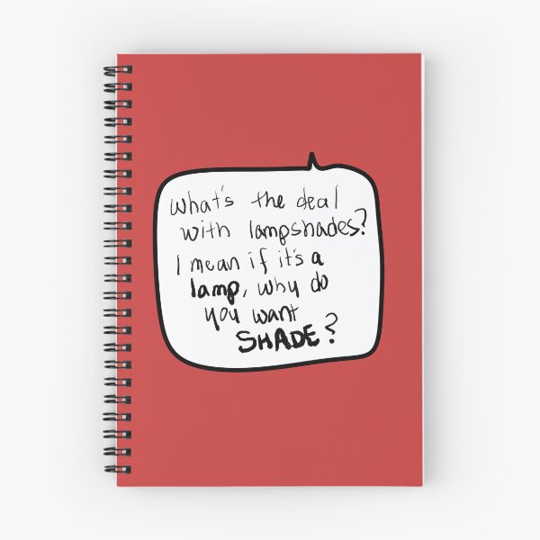 Item preview, “What’s the Deal With Lampshades?” – Funny Observational Speech Bubble Quote in Handwritten Style designed and sold by from here 2 mars.