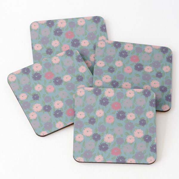 Item preview,  Pom Pom Dahlia Floral Pattern – Bold Garden Blooms on Aqua designed and sold by goodforsoulart.