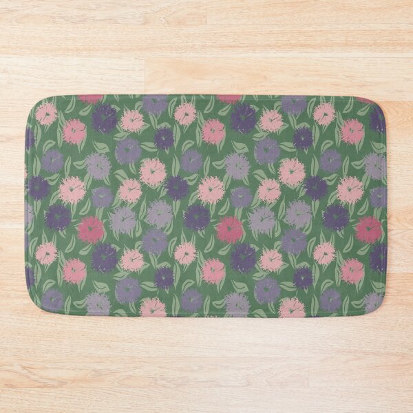 Item preview, Pom Pom Dahlia Floral Pattern – Bold Garden Blooms on green designed and sold by goodforsoulart.