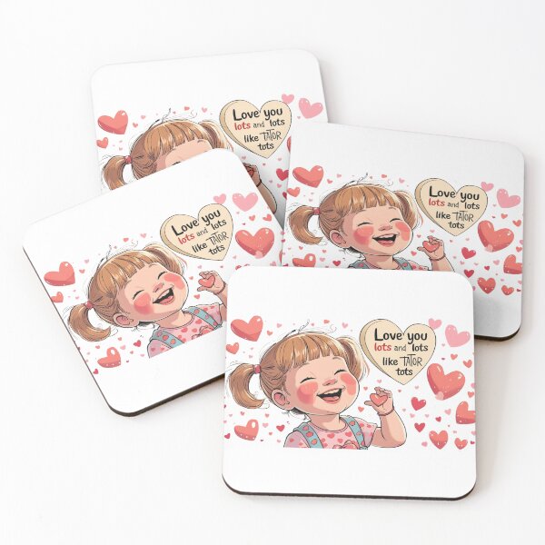 Item preview, Little girl with red hearts saying love you designed and sold by crazyteesandmore.com.