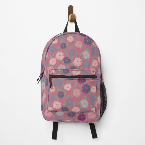 Item preview, Pom Pom Dahlia Floral Pattern – Bold Garden Blooms on Raspberry Pink designed and sold by goodforsoulart.